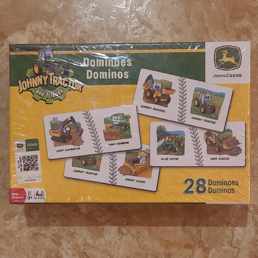John Deere Johnny Tractor Dominoes Game - Yellow and Green